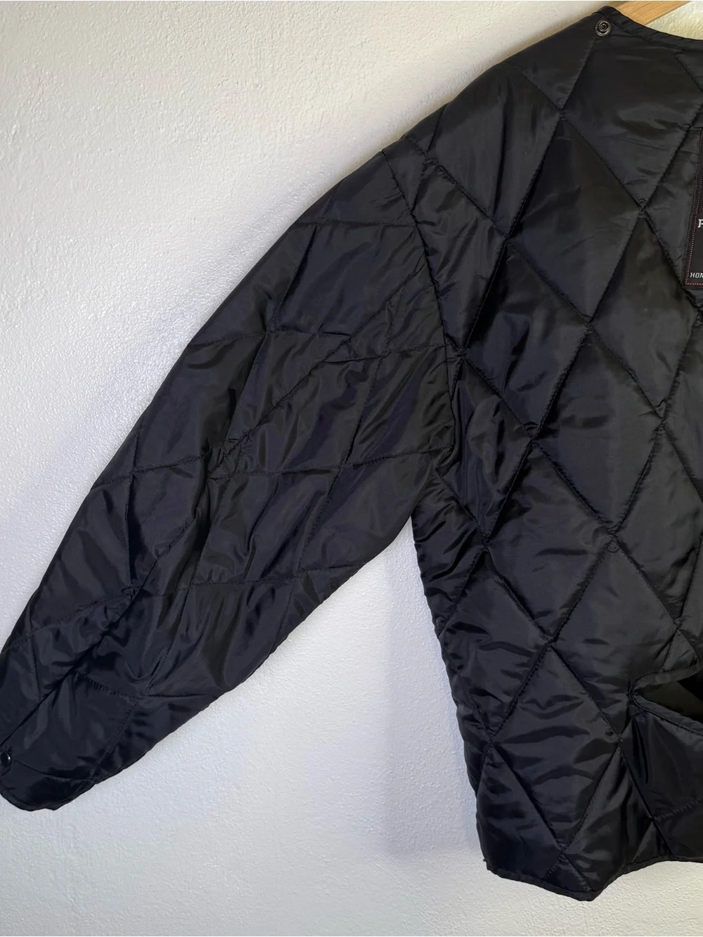 Honda Rider Collection Black Quilted Motorcycle Jacket Liner Lining Size Medium